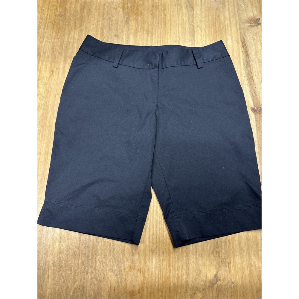 Adidas‎ Climalite Bermuda Golf Shorts Women's 6 Black 11" Inseam Casual